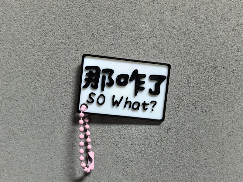 那咋了 so what? 搞怪搞笑吊坠 书包挂件 手机挂件