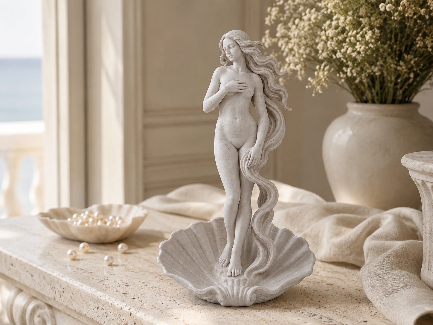 Venus Shell – Marble Style Decorative Sculpture