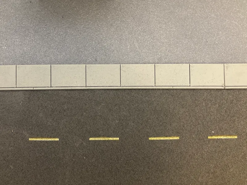 Sidewalk: HO 1/87 & 1/64 scale