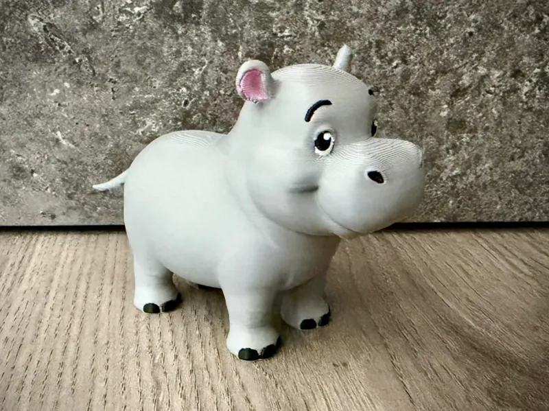 Hippo Happy Cute Figurine Toy Animal AMS