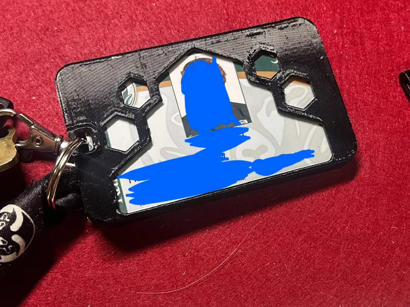 ID card holder with magsafe ring cutout