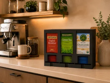 Organizador: Modern 3-Compartment Tea Bag Dispenser & Organizer — vista de referencia 3