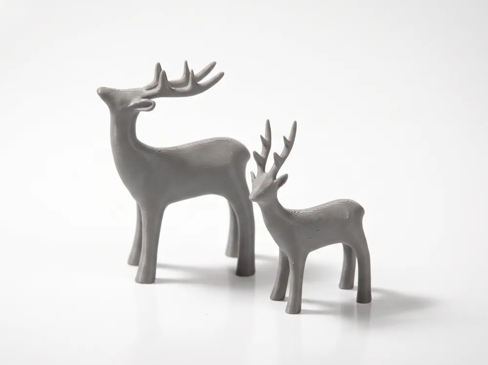 Simple Wood Deer Family Set - Free 3D Print Model - MakerWorld