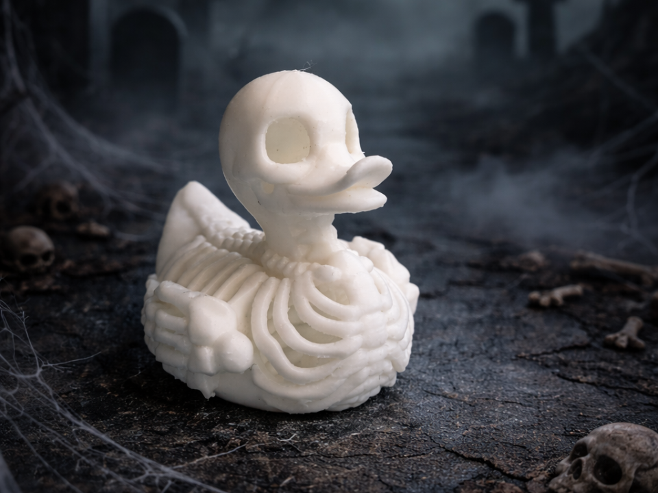 Duck skeleton, bones.