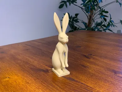 Modern Easter Bunny Sculpture–Minimal Rabbit Decor