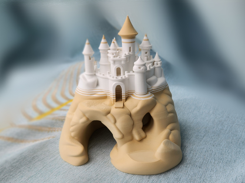 Miniatura 1 do modelo 3D 小鱼躲避城堡 鱼缸造景