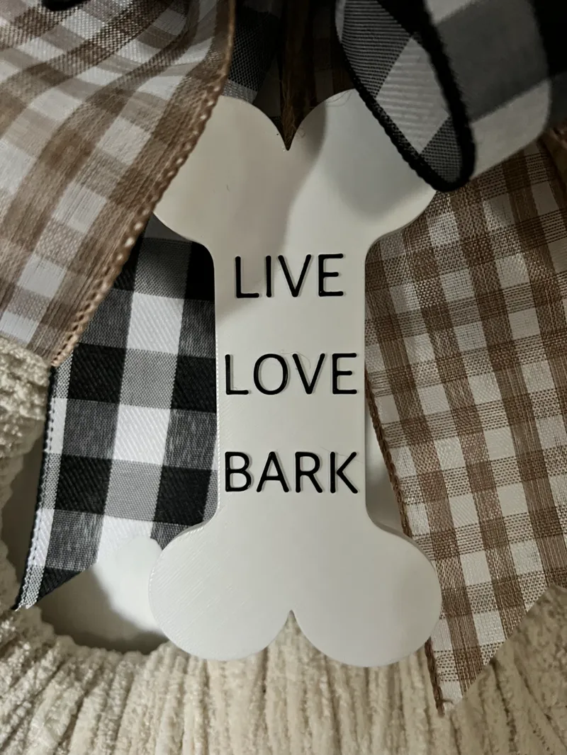 Live Love Bark Dog Tag