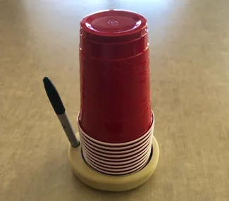 Party Cup Holder With Sharpie