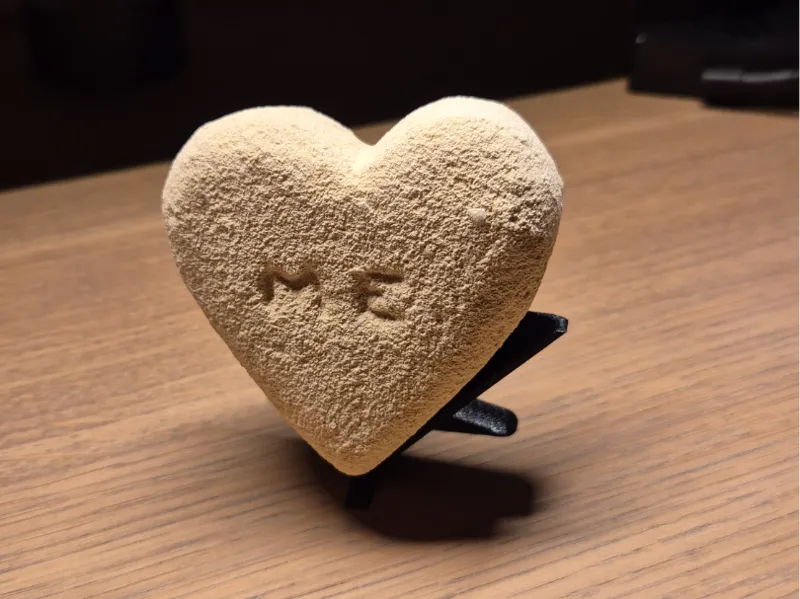 Stand for heart shape item or picture frame at 45º