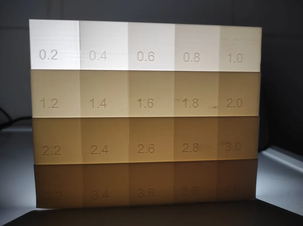 Litophane thickness test 0.2 Nozzle - Free 3D Print Model - MakerWorld