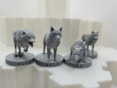 DnD - Wolf Set – 4 Miniatures