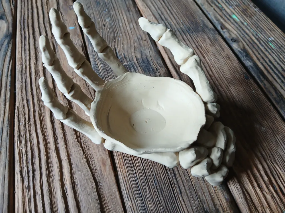 Skeleton Hand Bowl - Free 3D Print Model - MakerWorld