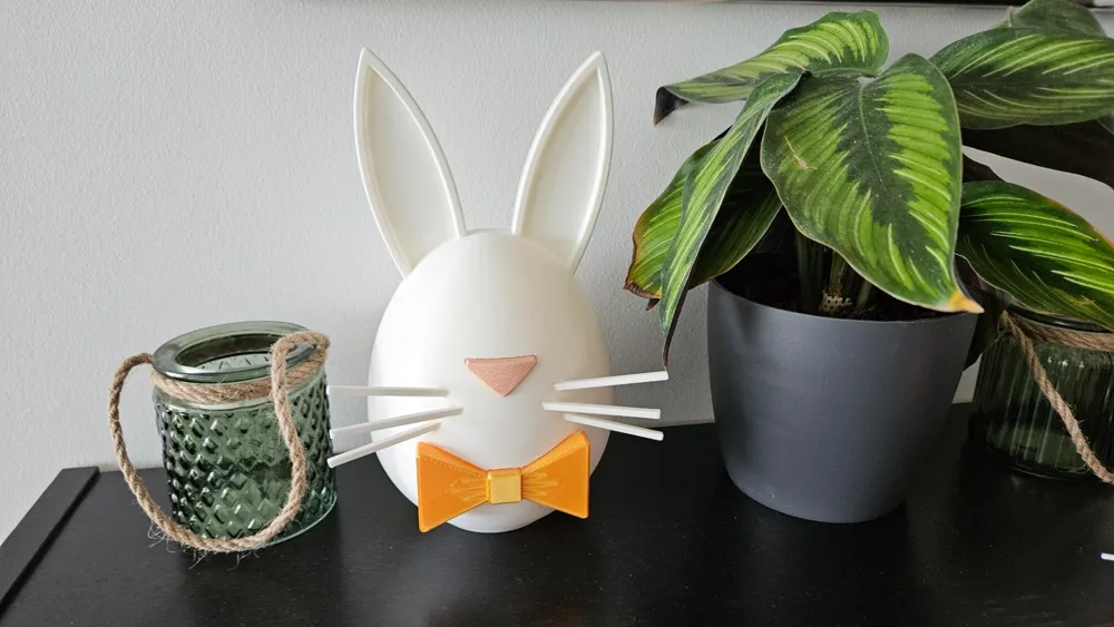 Easter Egg Bunny with bow tie by 3DMakeryDE - MakerWorld