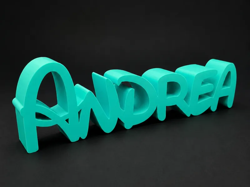 Scritta Andrea con font Disney
