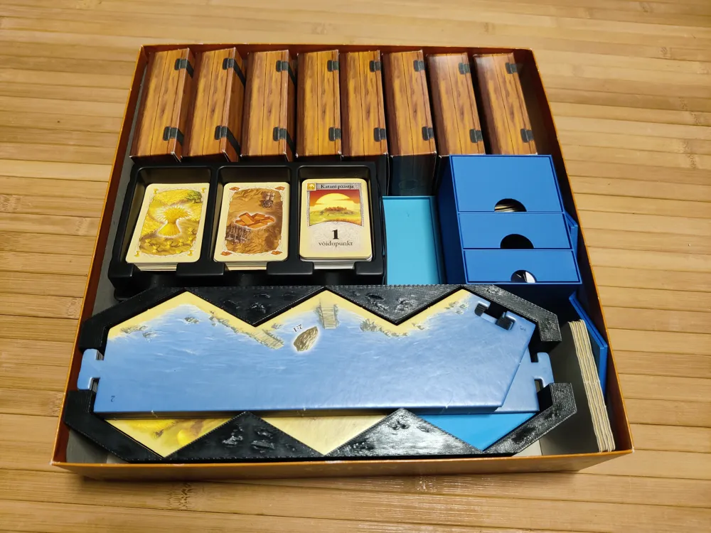 Catan + Seafarers + Cities & Knights box insert - Free 3D Print Model ...