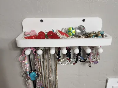 Jewelry holder / shelf with screw holes Large