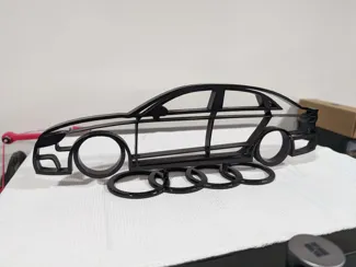 Audi A3 Outline with Stand