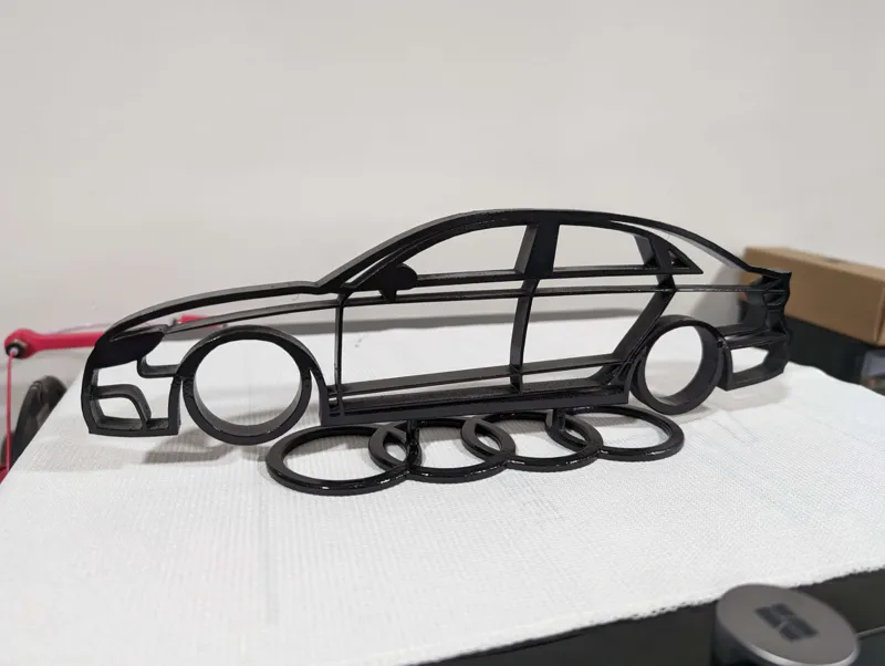 Audi A3 Outline with Stand