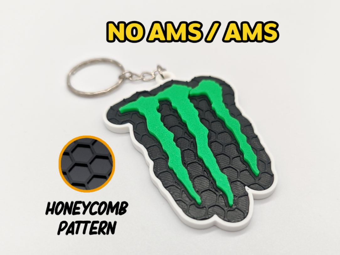 Monster Keychain (NO AMS/AMS) - Monster Energy