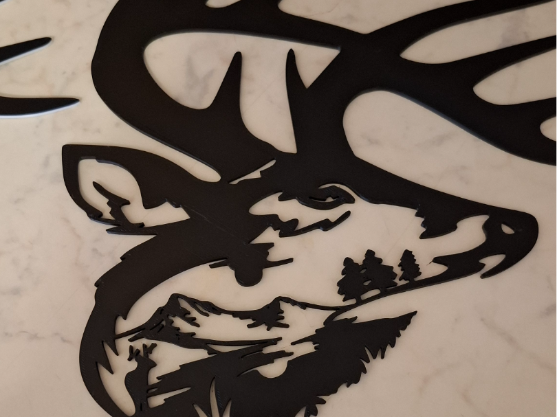 silhouette of a deer