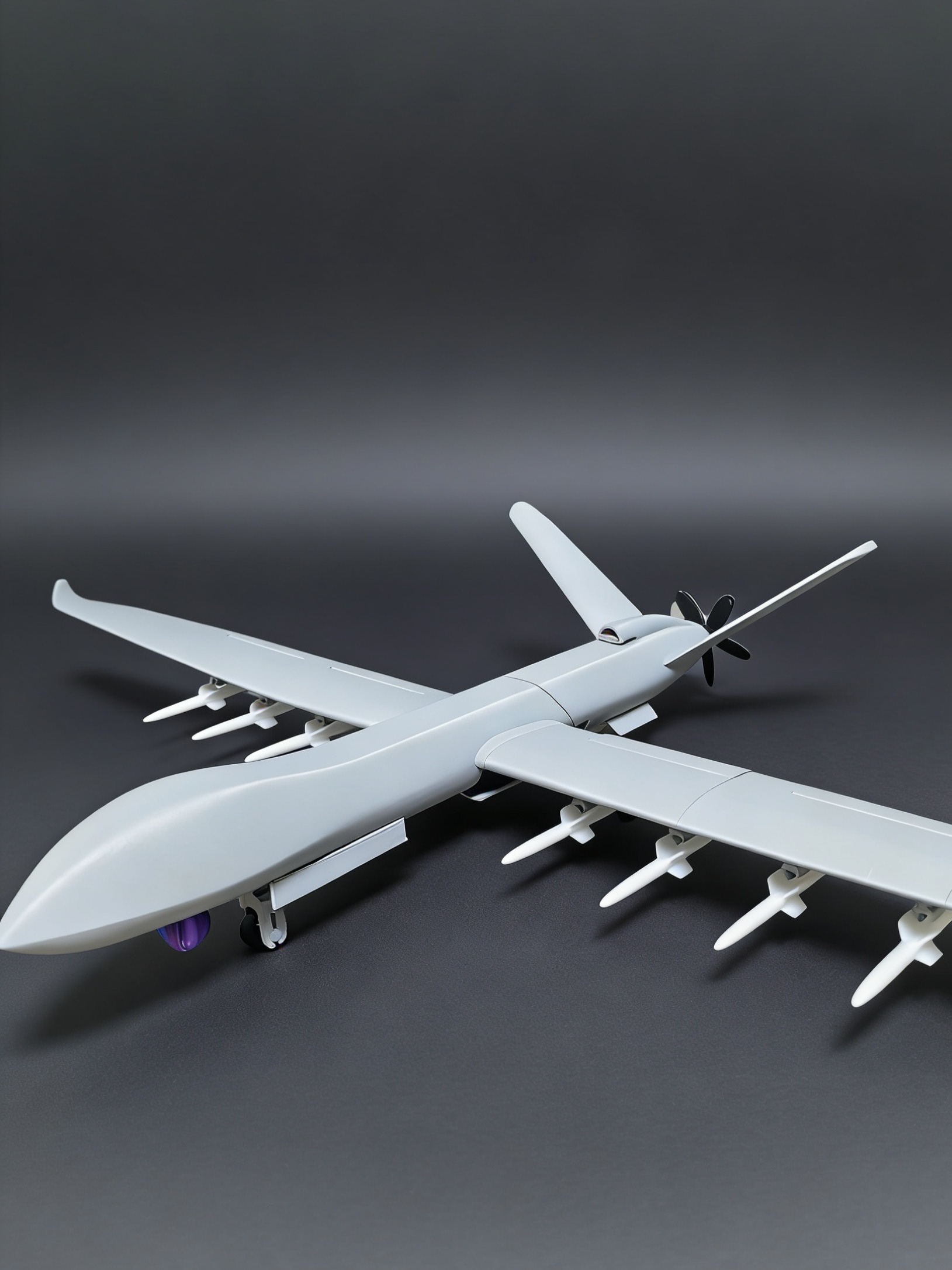 Miniatura 3 do modelo 3D 翼龙3察打一体无人机，全动版，起落架收放版，长330mm，高还原度，易打印安装，有AImini版本