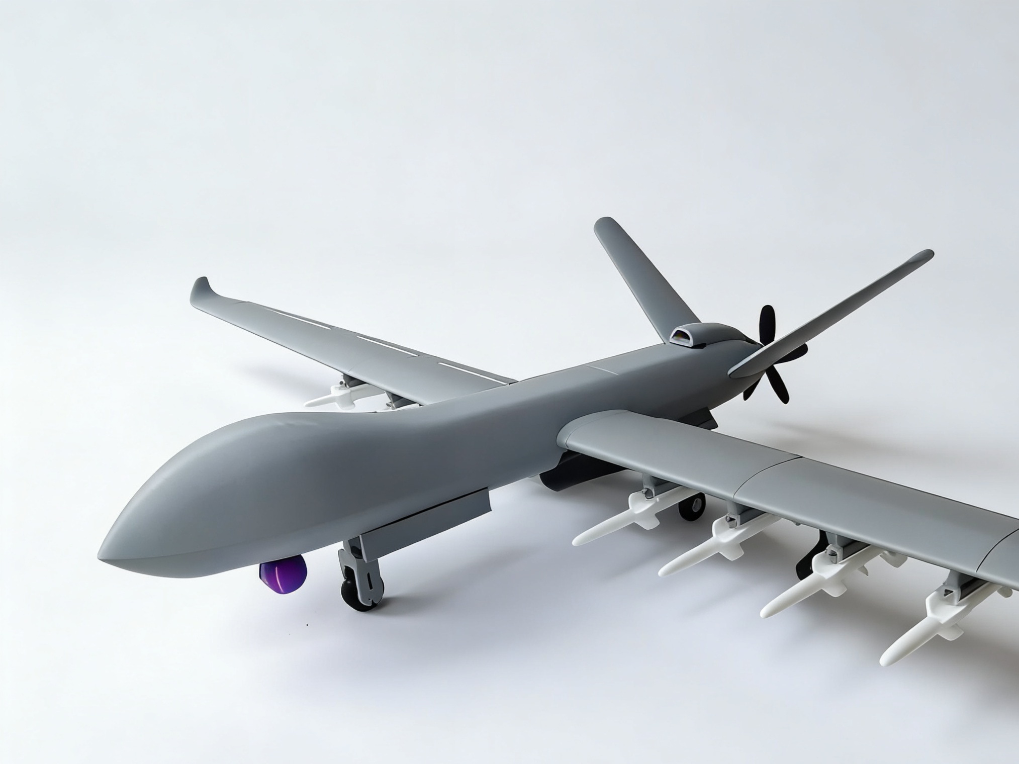 Miniatura 4 do modelo 3D 翼龙3察打一体无人机，全动版，起落架收放版，长330mm，高还原度，易打印安装，有AImini版本