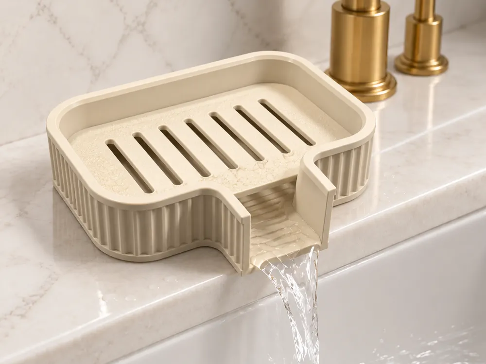 Self-draining Soap Sponge Holder (Q_Craft) - Free 3D Print Model ...