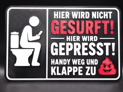 No Surfing Here! - Toilet Sign 