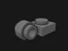 4081b Plate 1x1 with Light Attachement - Thick Ring