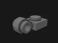 4081b Plate 1x1 with Light Attachement - Thick Ring