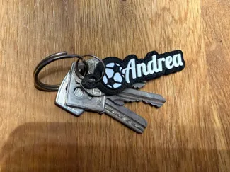 Personalisierbarer Fußball-Schlüsselanhänger