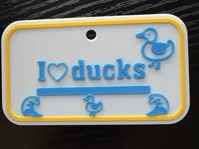 I Heart Ducks Keychain