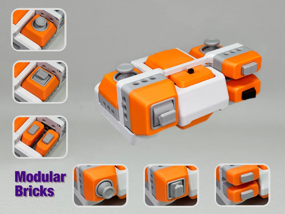 Modular Bricks Remote (CyberBrick Remote) - Free 3D Print Model ...