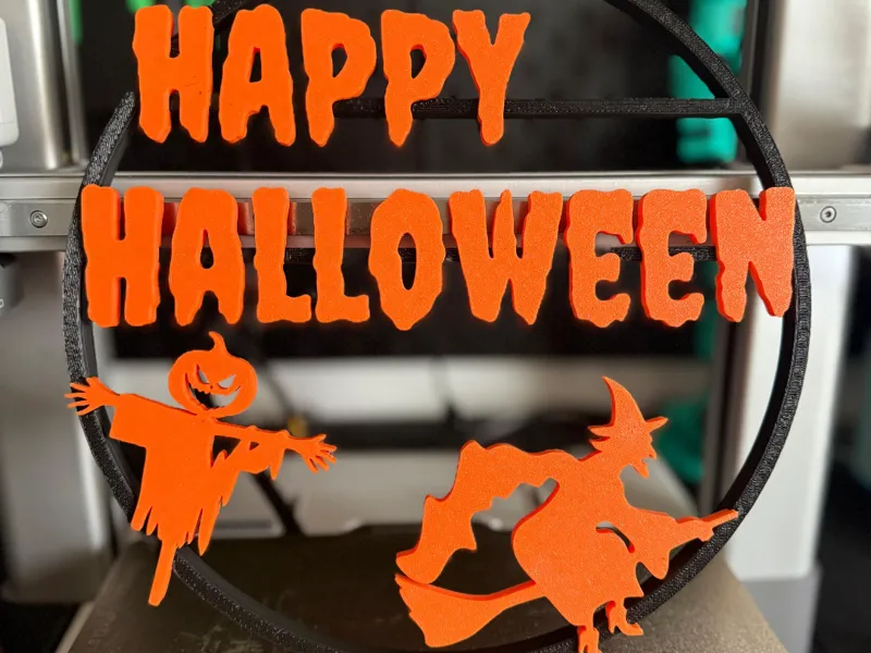 Halloween Türschild Kürbis Hexe