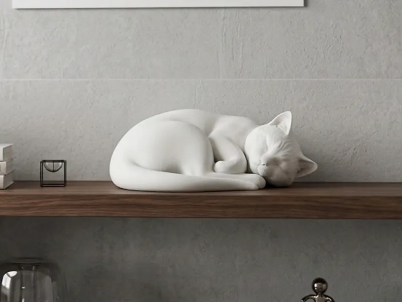 Scultura Gatto Dormiente 