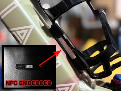 Bike Owner Bottle Cage NFC ID Tag