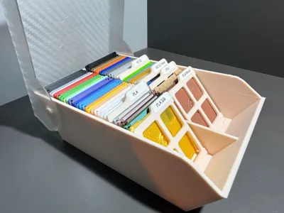Retro Container for 60 floppy swatches / samples