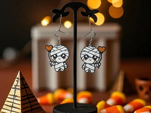 Cute mummy earrings