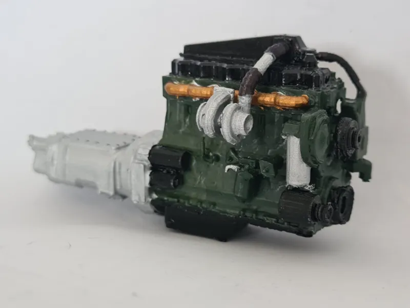 1/24 Miniature Truck Engine