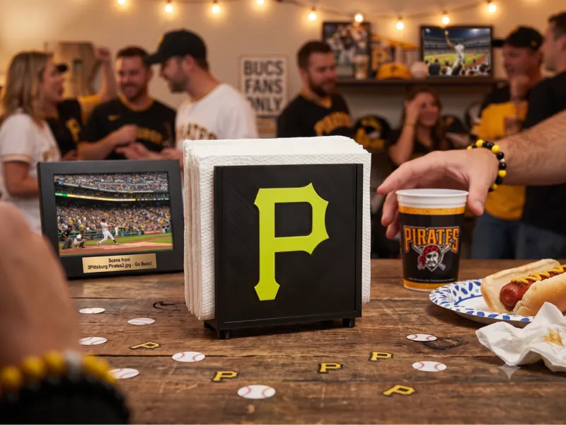 Interchangeable Napkin Holder - Pittsburgh Pirates