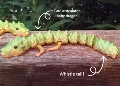 Cute Articulated loud Whistle Baby Dragon