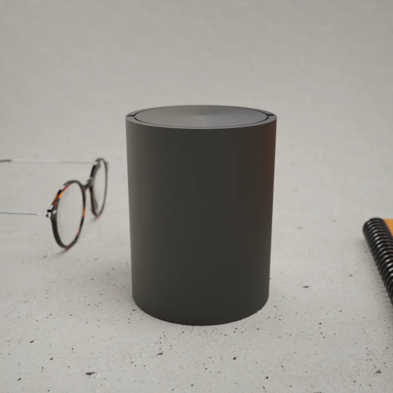 minimalDesign - Desk Bin with swing lid - 2 sizes view 3