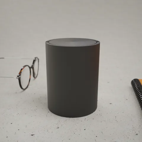 minimalDesign - Desk Bin with swing lid - 2 sizes view 3