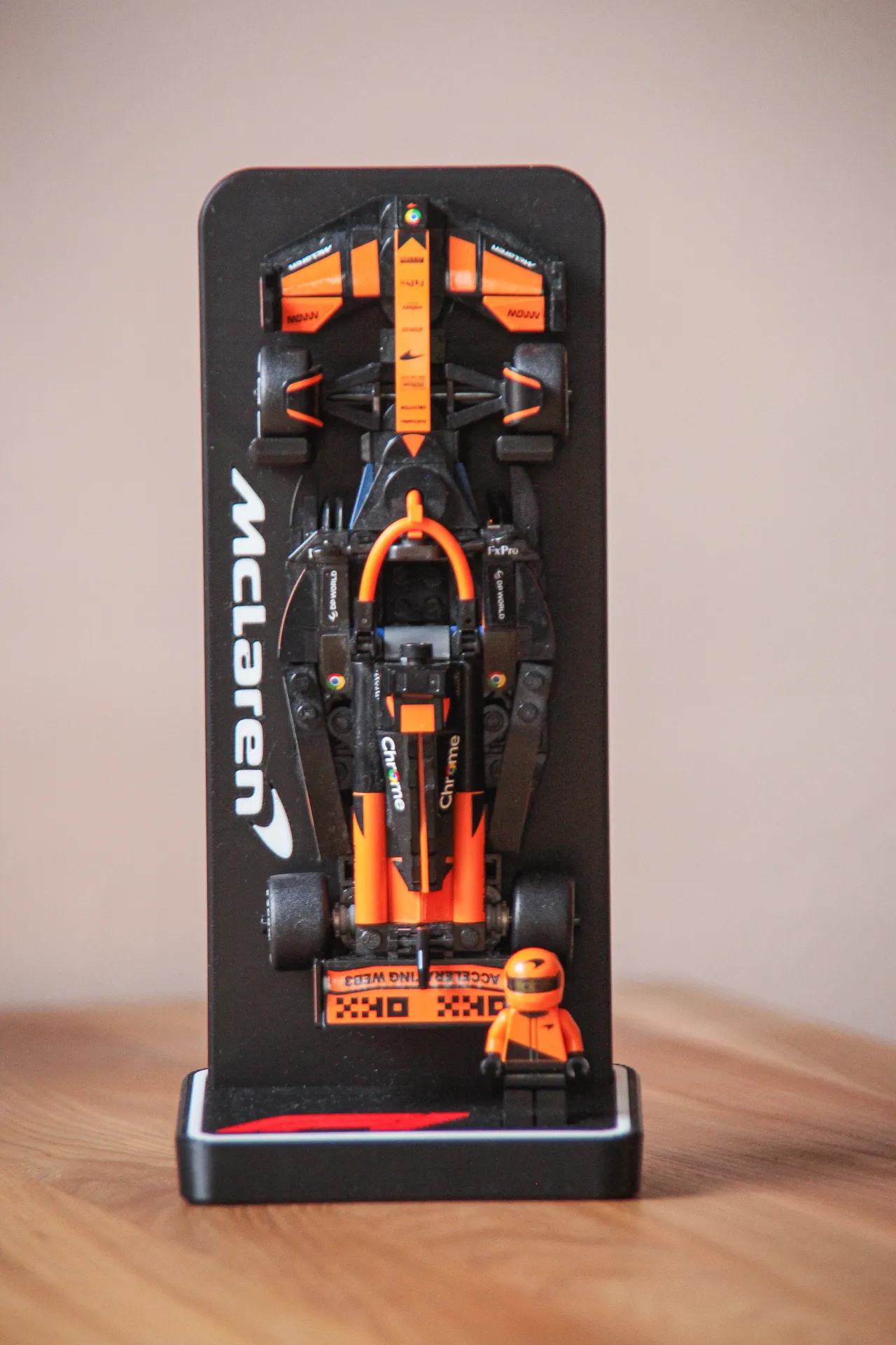 F1 stand for LEGOs speed champion F1 cars view 3