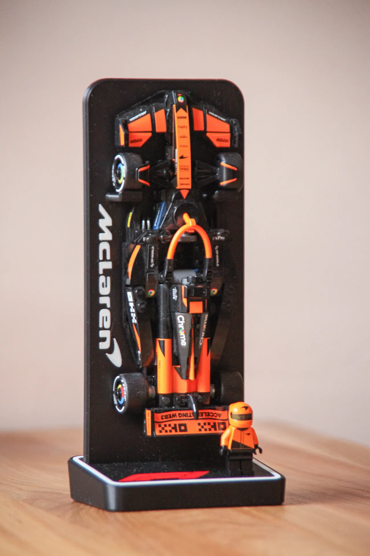 F1 stand for LEGOs speed champion F1 cars view 4