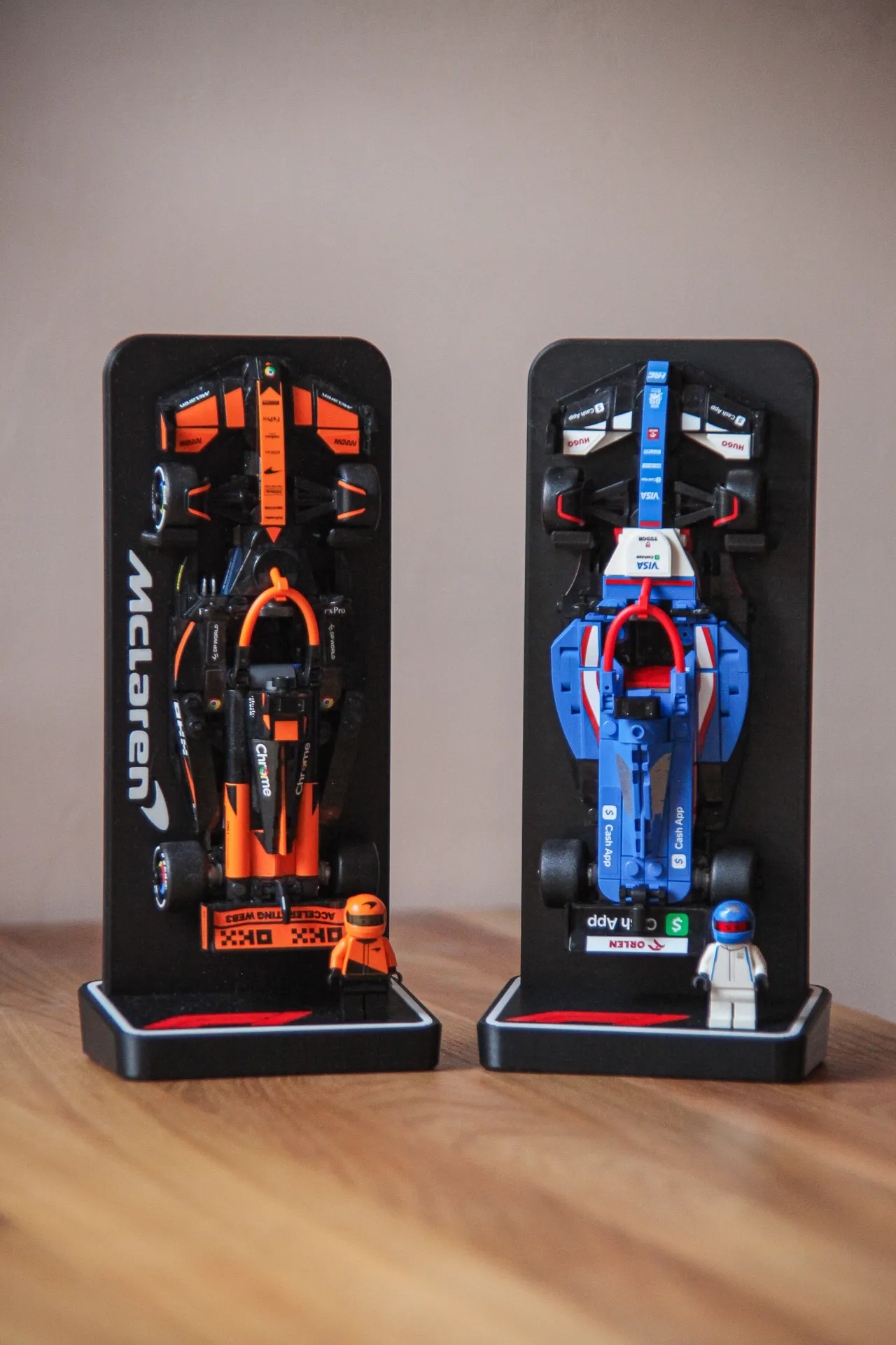 F1 stand for LEGOs speed champion F1 cars view 2