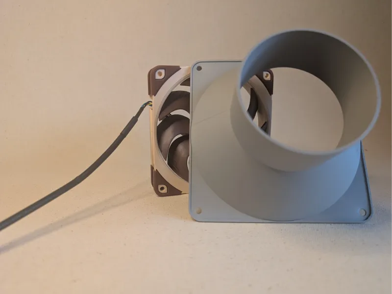 140mm pc fan to 80mm dryer hose adapter 
