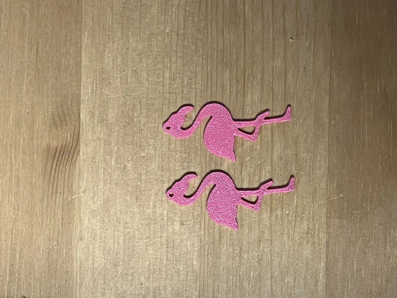 flamingo earrings view 2
