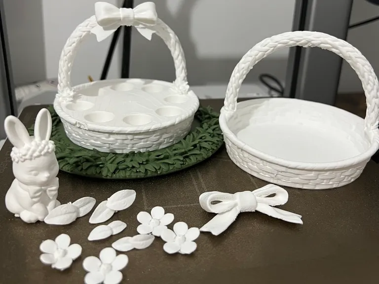 Osterkorb 3D Druck Set – 3 Designs mit Deko 