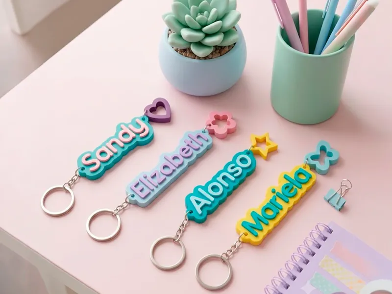 Llavero+Base Nombre Personalizable Doble Conexión